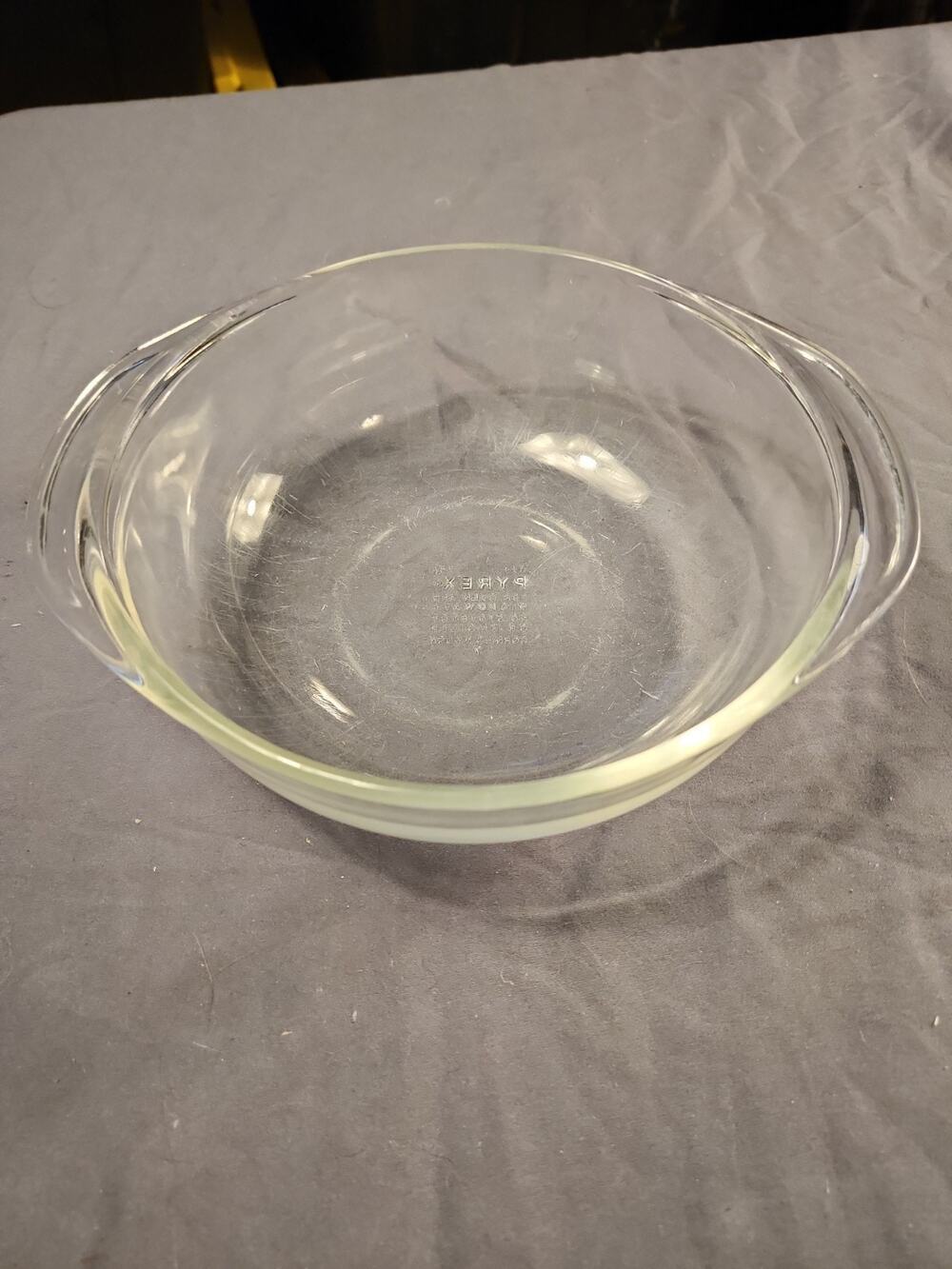 Vintage PYREX #023 Clear Glass 1.5 Quart Casserole Dish Bowl 8” With Handles